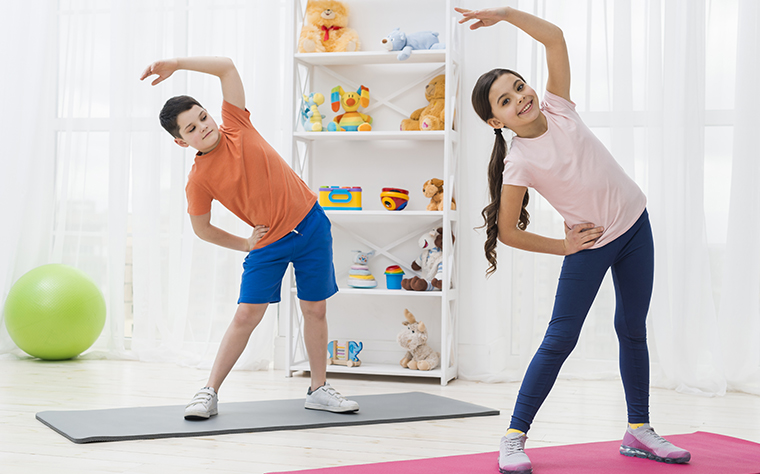 Os 5 principais exercícios de MAT Pilates para crianças