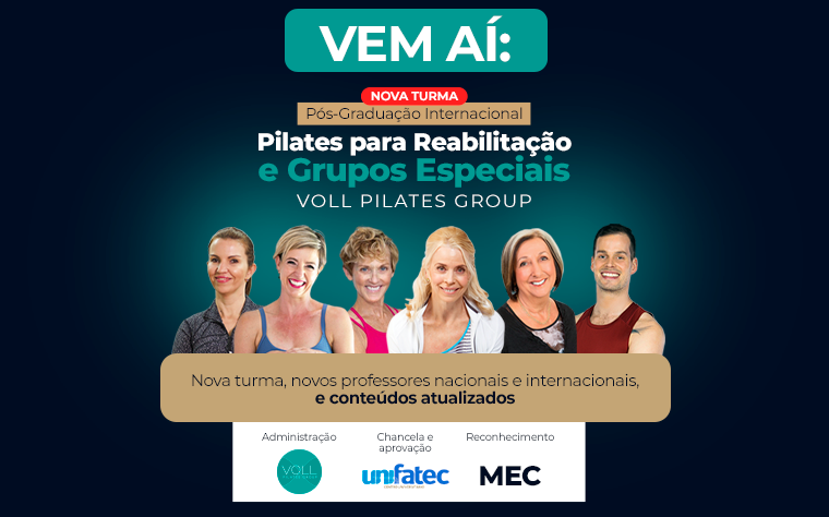 Vagas abertas: 2ª turma da Pós-Graduação Internacional em Pilates para Reabilitação e Grupos Especiais