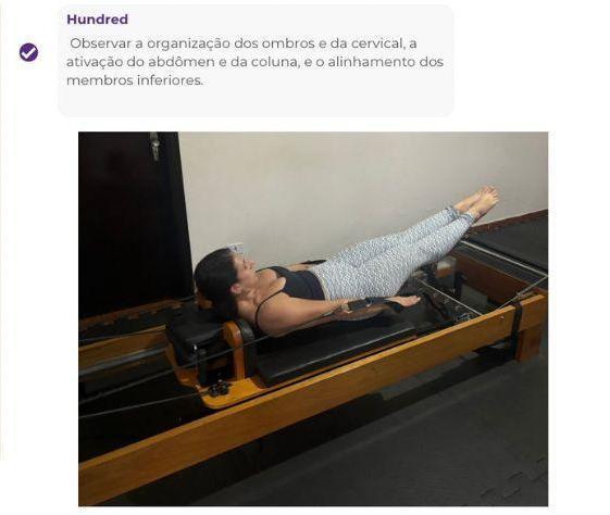 avaliação inicial no Pilates hundred